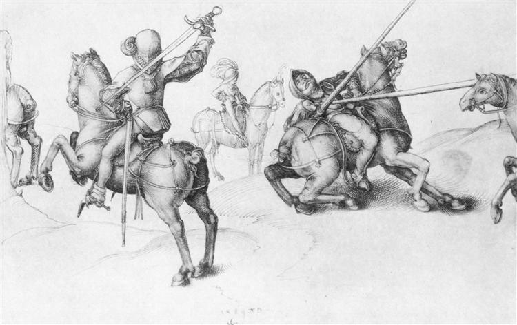 Fencing Reiter by Albrecht Dürer