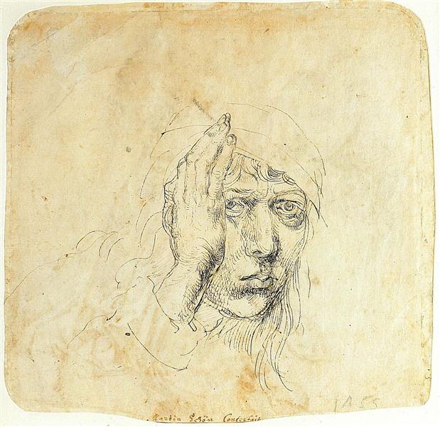 Self-Portrait with a wrap by Albrecht Dürer at Albertina, Vienna