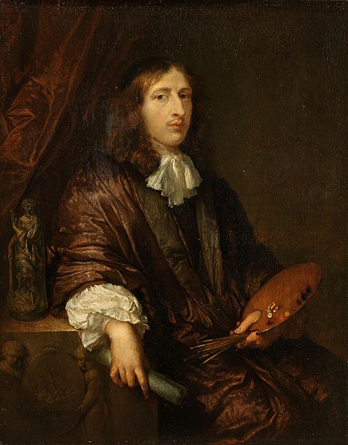 Portrait of Caspar Netscher, Dutch artist (1639–1684)