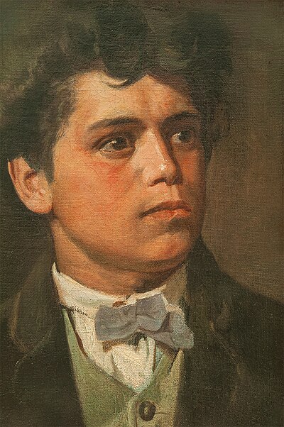 Portrait of Giovanni Segantini, Italian artist (1858–1899)