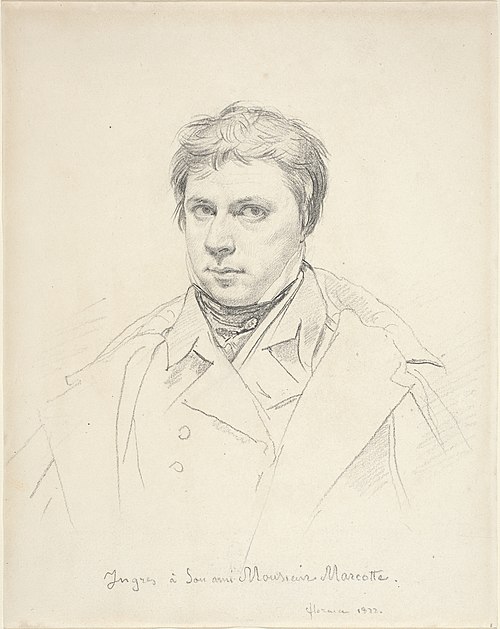 Portrait of Jean-Auguste-Dominique Ingres, French artist (1780–1867)