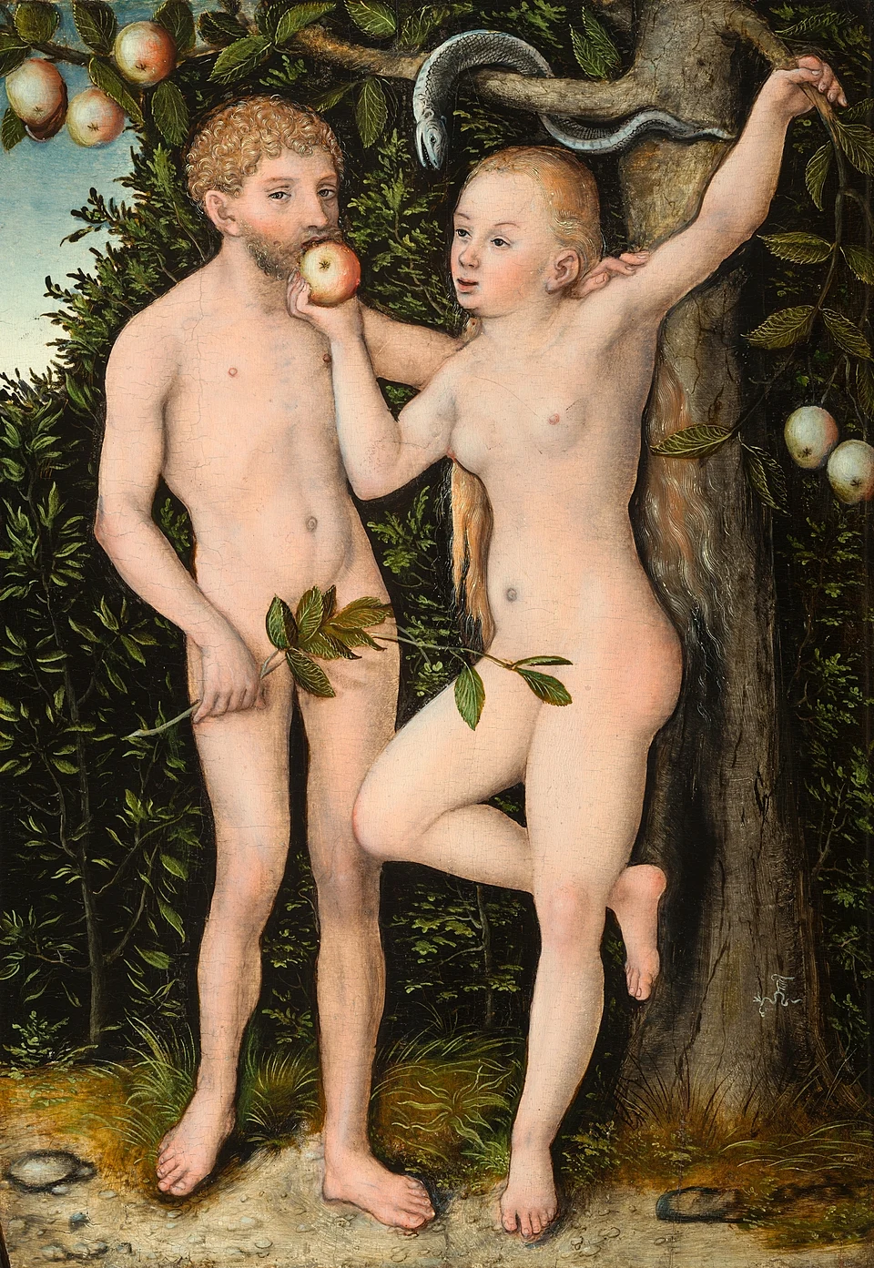 Adam and Eve by Lucas Cranach the Elder