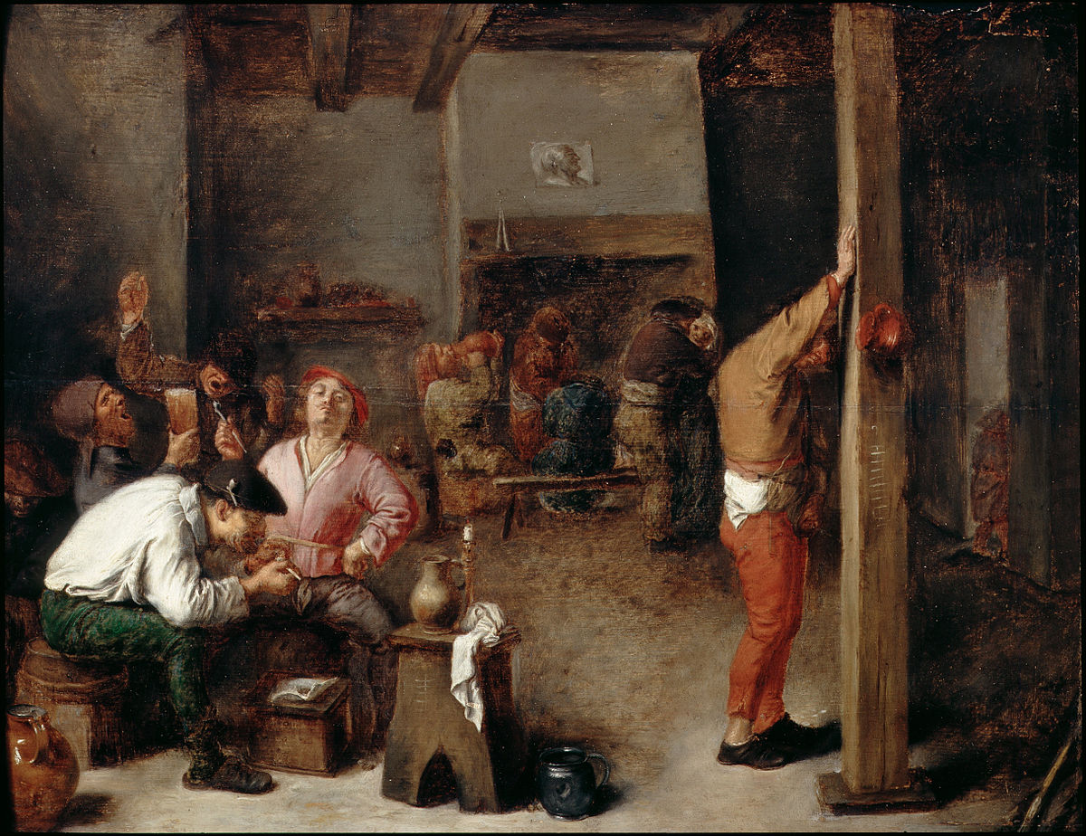 Interior of a Tavern by Adriaen Brouwer at Dulwich Picture Gallery