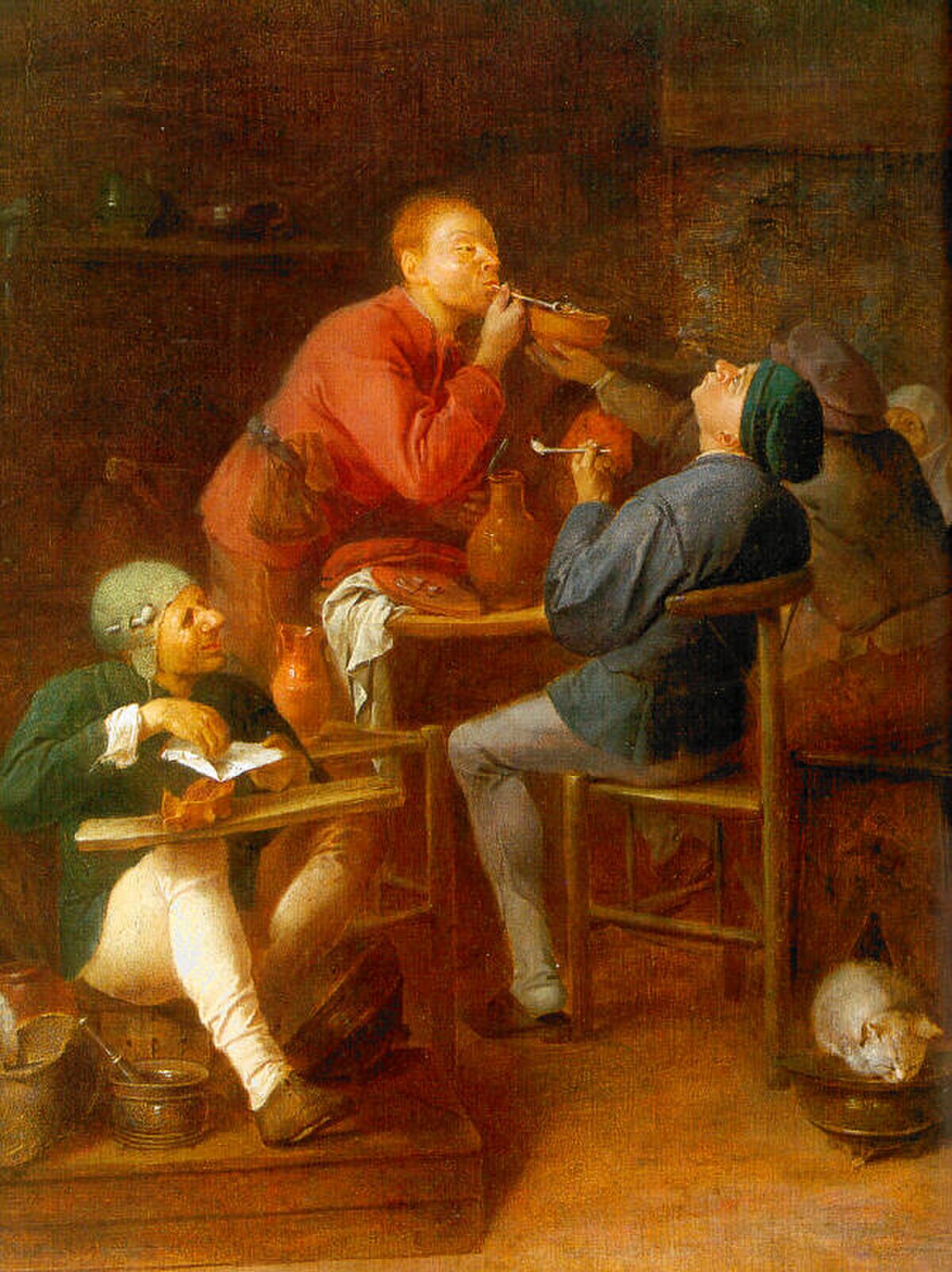 Interior with Smokers by Adriaen Brouwer