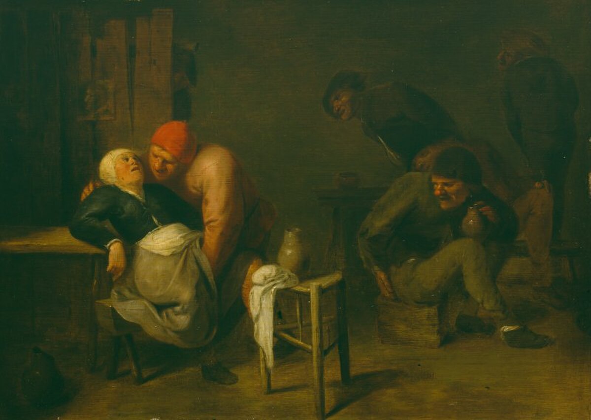Peasant Inn by Adriaen Brouwer at Bredius Museum, Hague