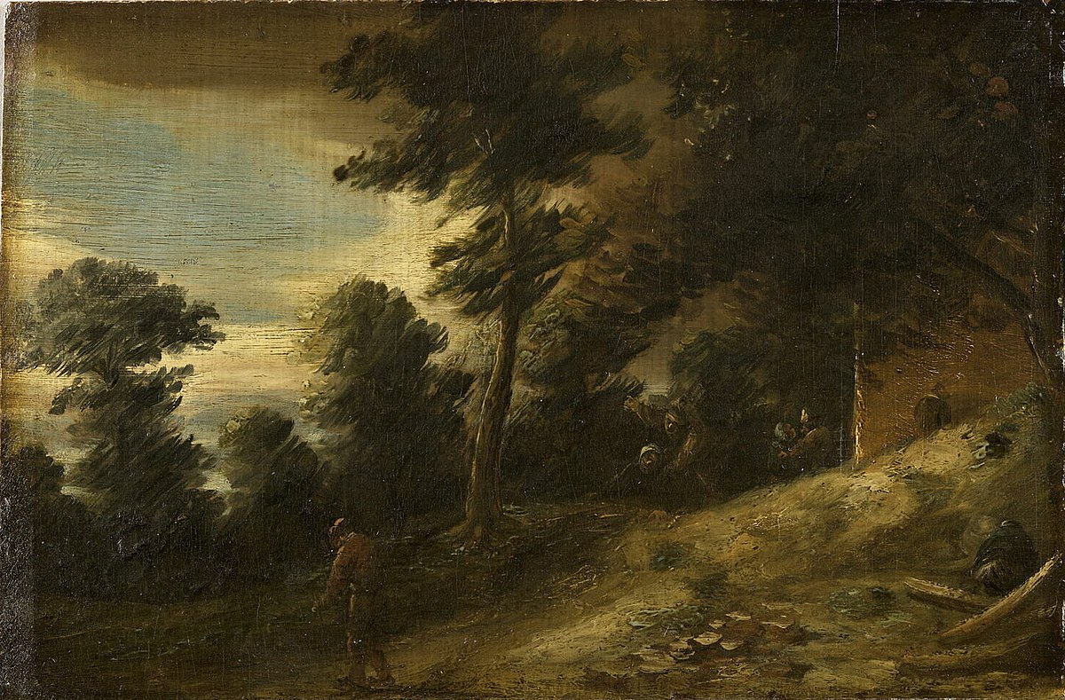 Twilight Landscape by Adriaen Brouwer at Louvre, Paris