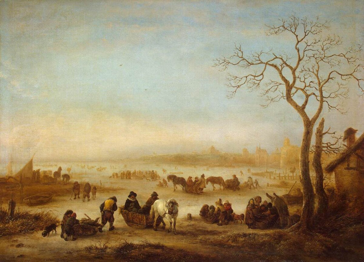 A Frozen Lake by Adriaen van Ostade at State Hermitage Museum