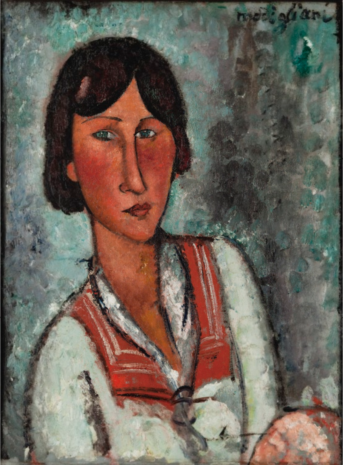 Portrait of a Woman by Amedeo Modigliani at Private Collection