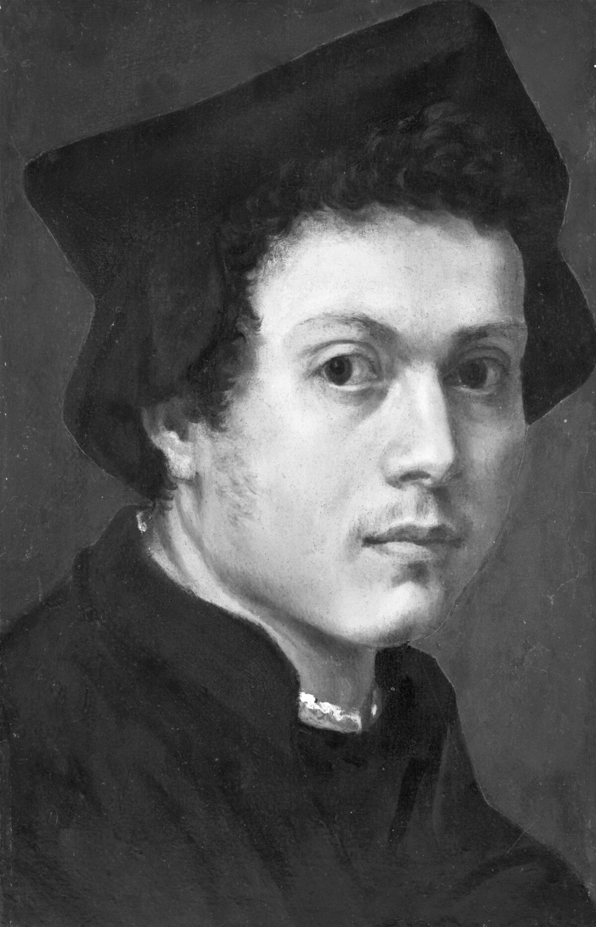 Head of a Young Man by Andrea del Sarto at Louvre, Paris