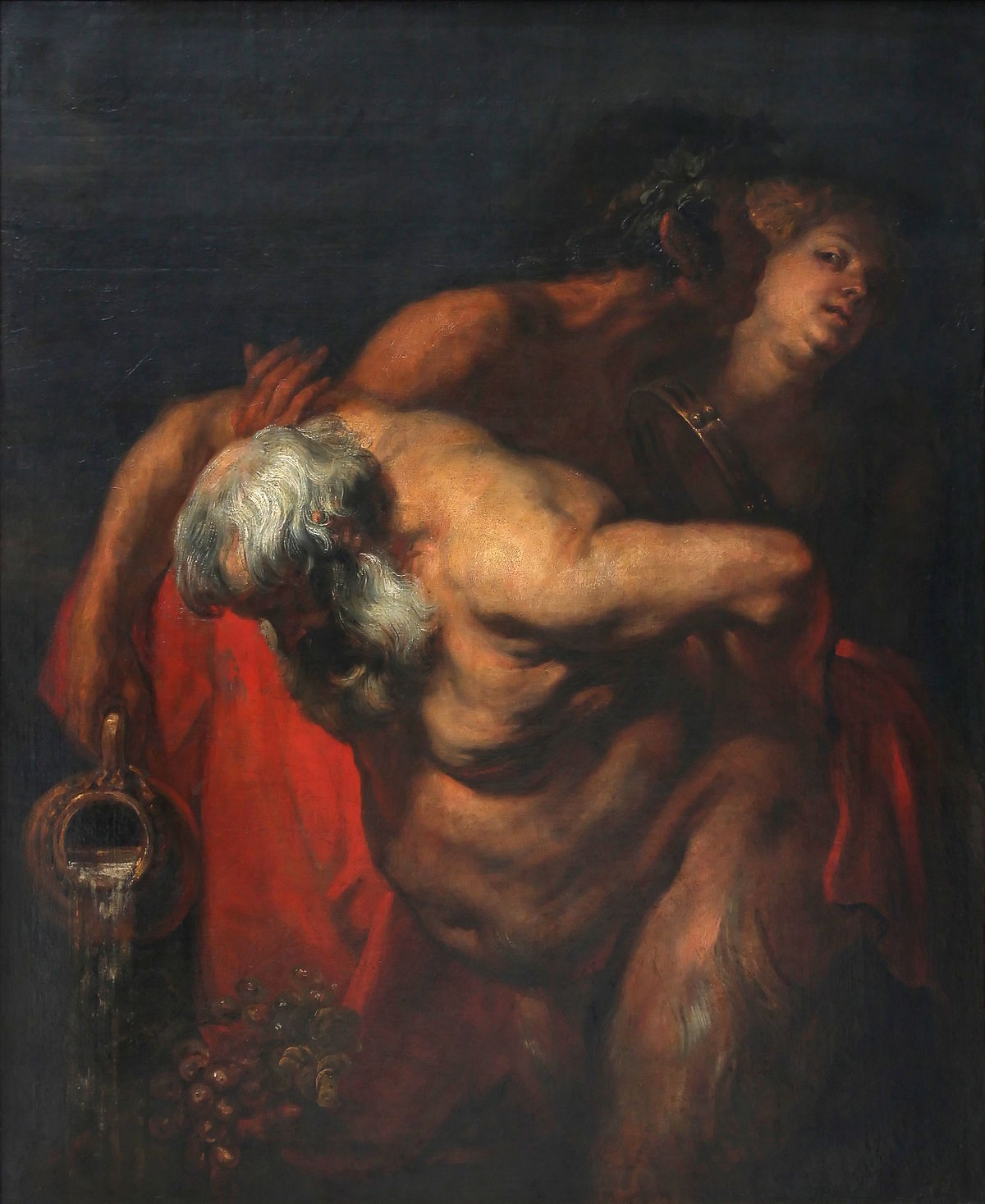 Drunken Silenus, supported by two bacchantes by Anthony van Dyck