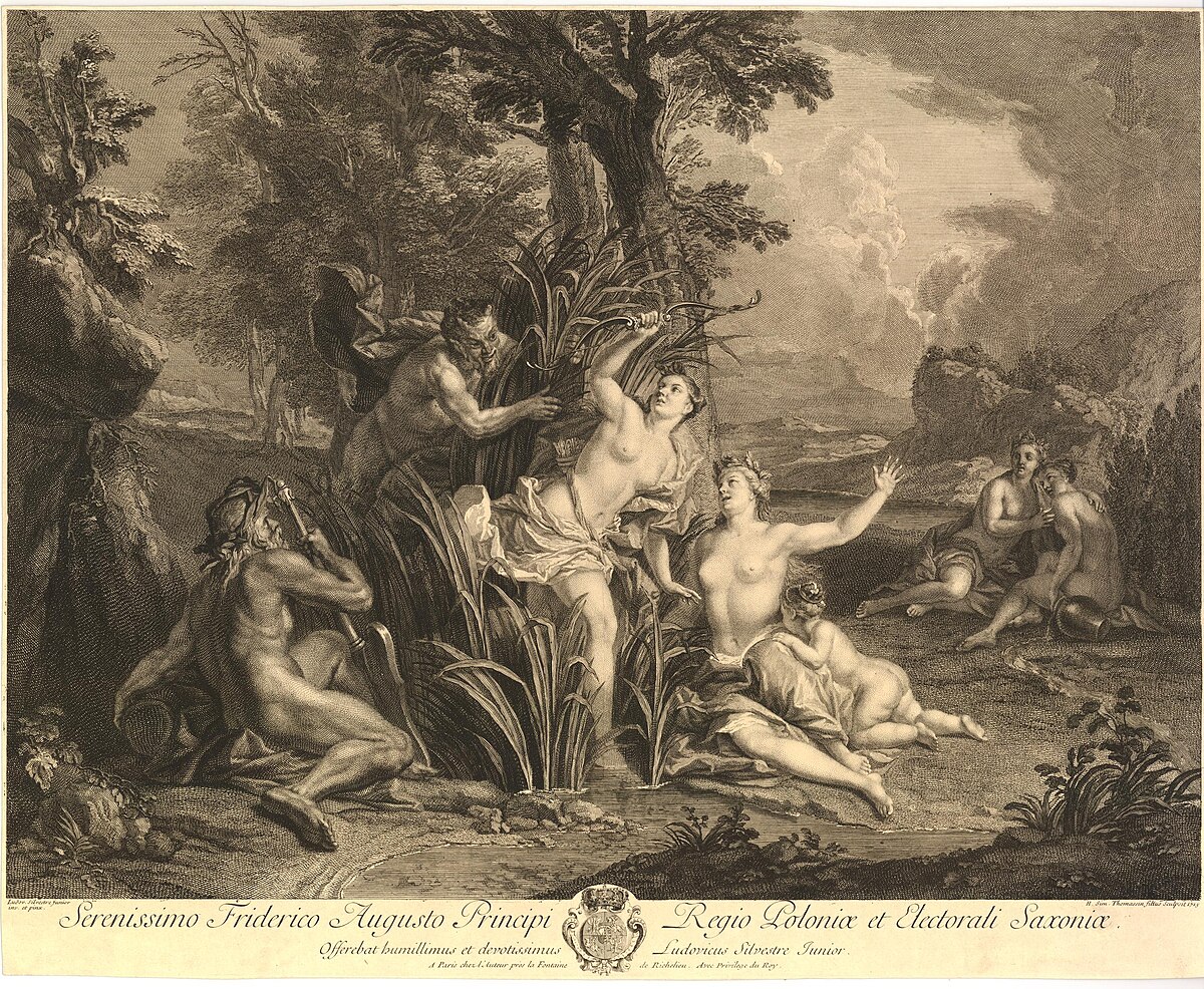 Pan chasing a Nymph by Arnold Böcklin