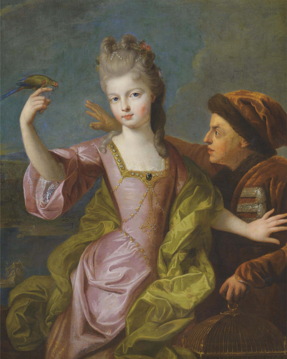 Portrait of a Woman in a pink dress by Berthe Morisot