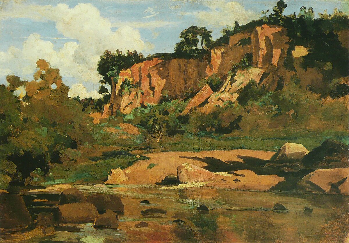 Rocks at Civita Castellana by Camille Corot
