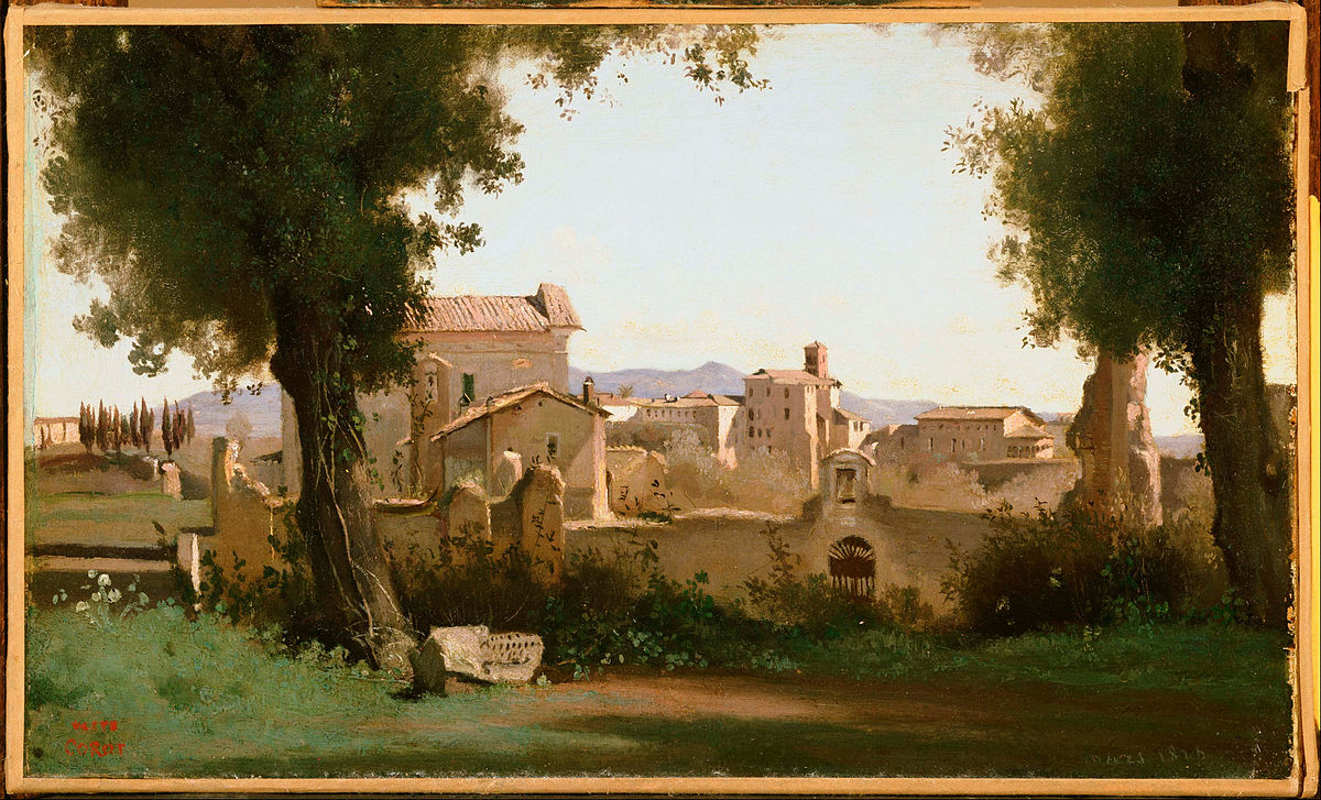 Rome - View from the Farnese Gardens by Camille Corot