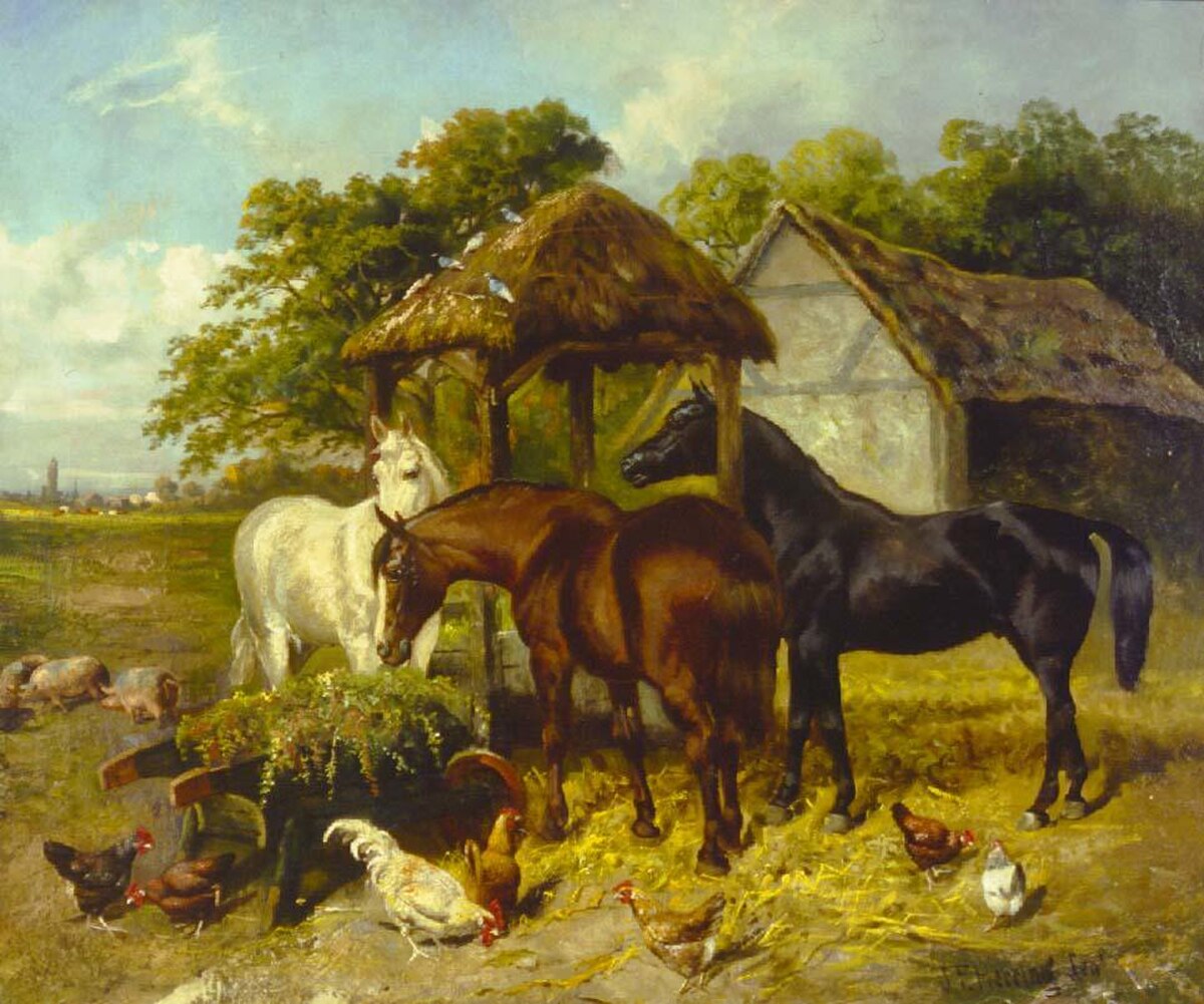Farmyard by Camille Pissarro