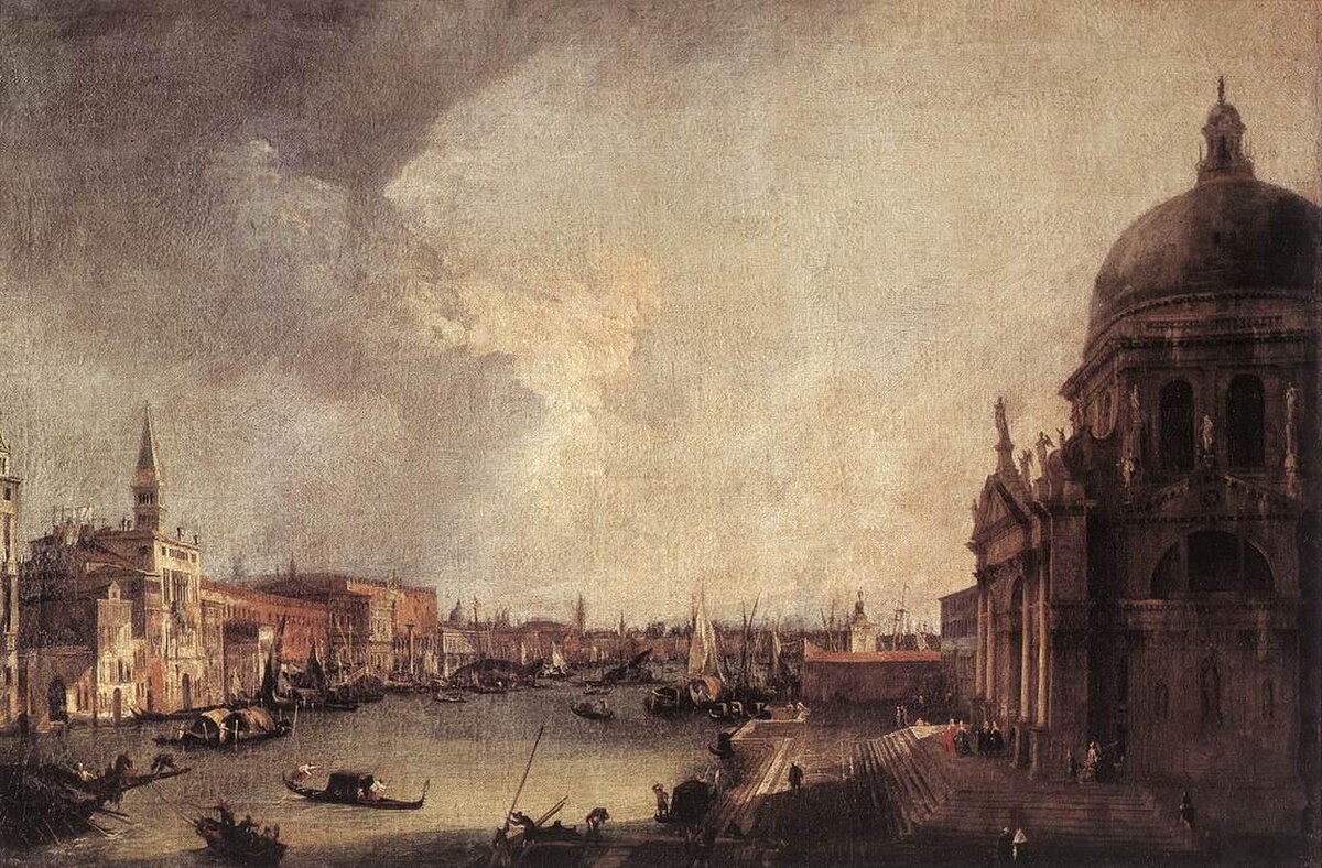 Entrance To The Grand Canal Looking East by Canaletto