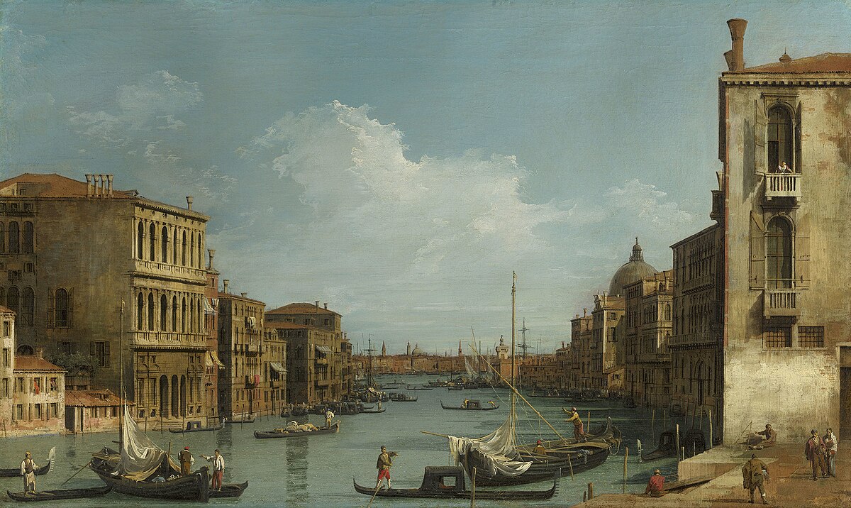 Grand Canal, Looking East from the Campo San Vio by Canaletto