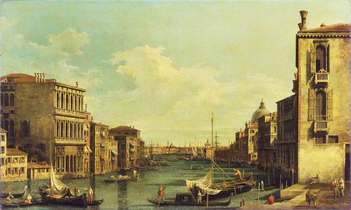 The Grand Canal from the Campo San Vio, Venice by Canaletto