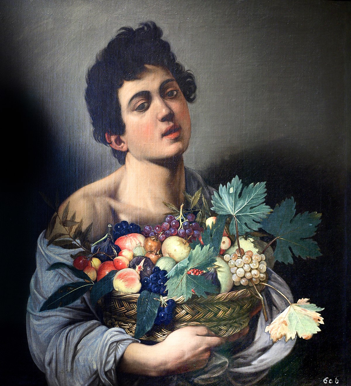 Basket of Fruit by Caravaggio at Biblioteca Ambrosiana, Milan