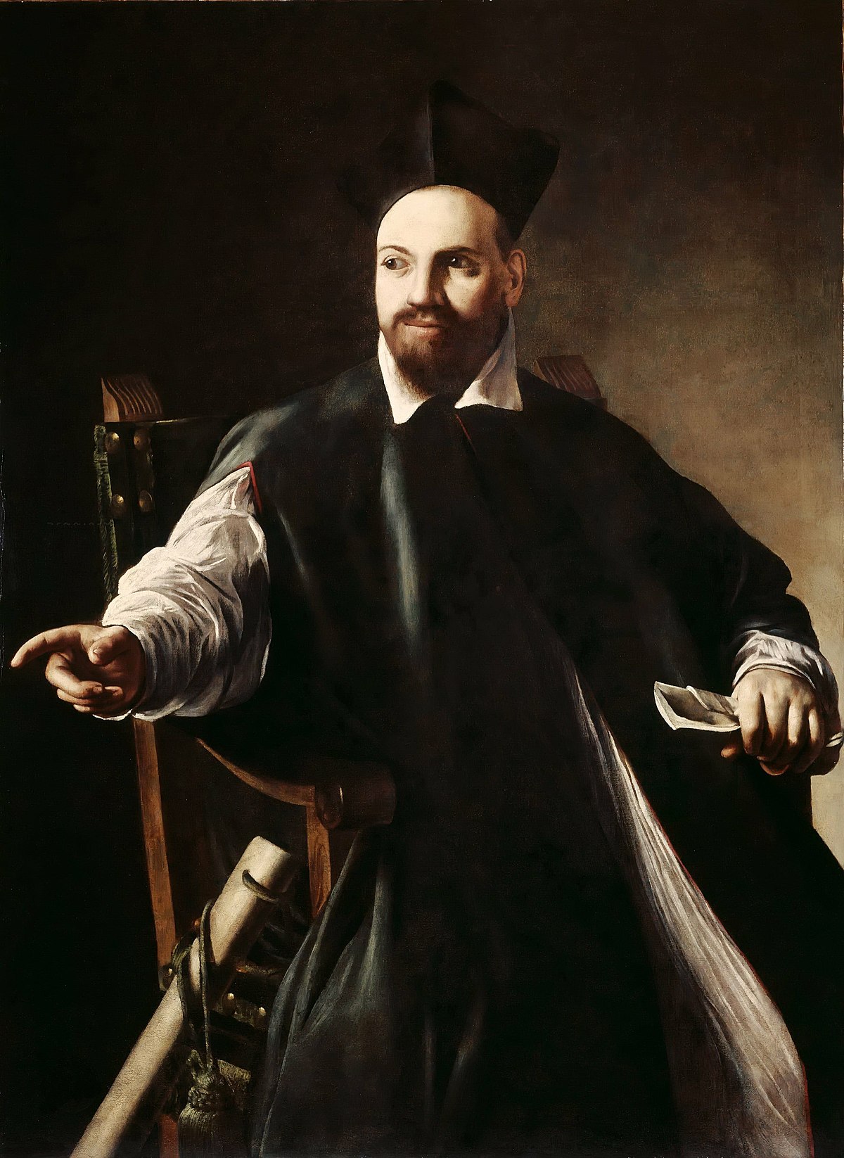 Portrait of Maffeo Barberini by Caravaggio at Private Collection
