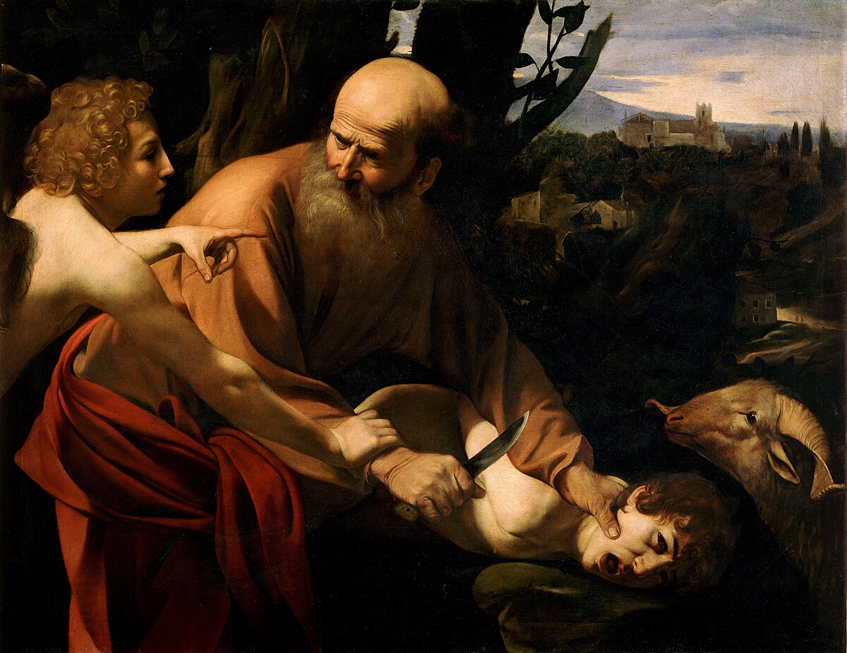 Sacrifice of Isaac by Caravaggio at Barbara Piasecka-Johnson Collection (Princeton Univercity), Princeton, NJ