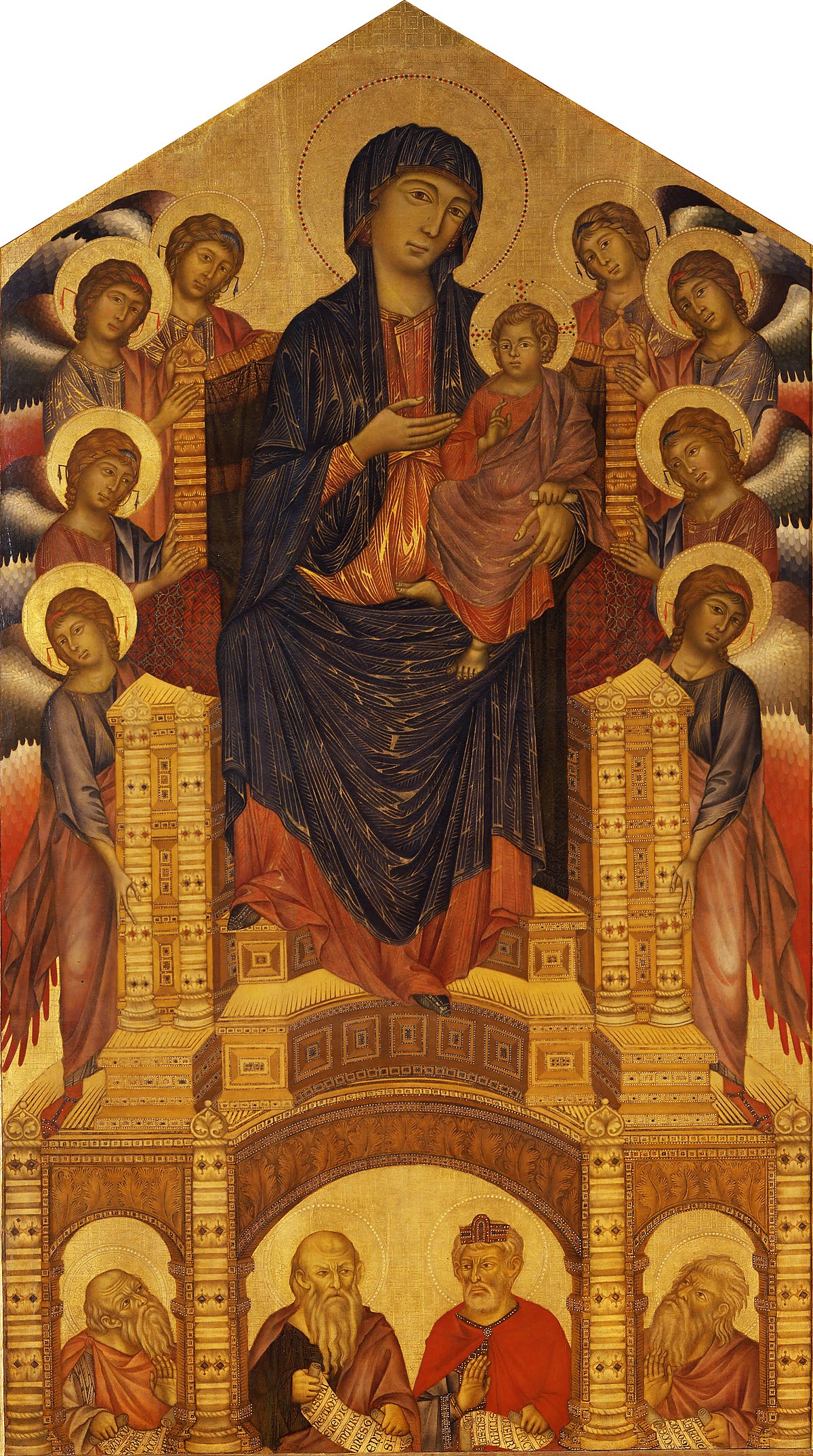 Madonna and Child Enthroned (Maesta) by Cimabue at Uffizi Gallery, Florence