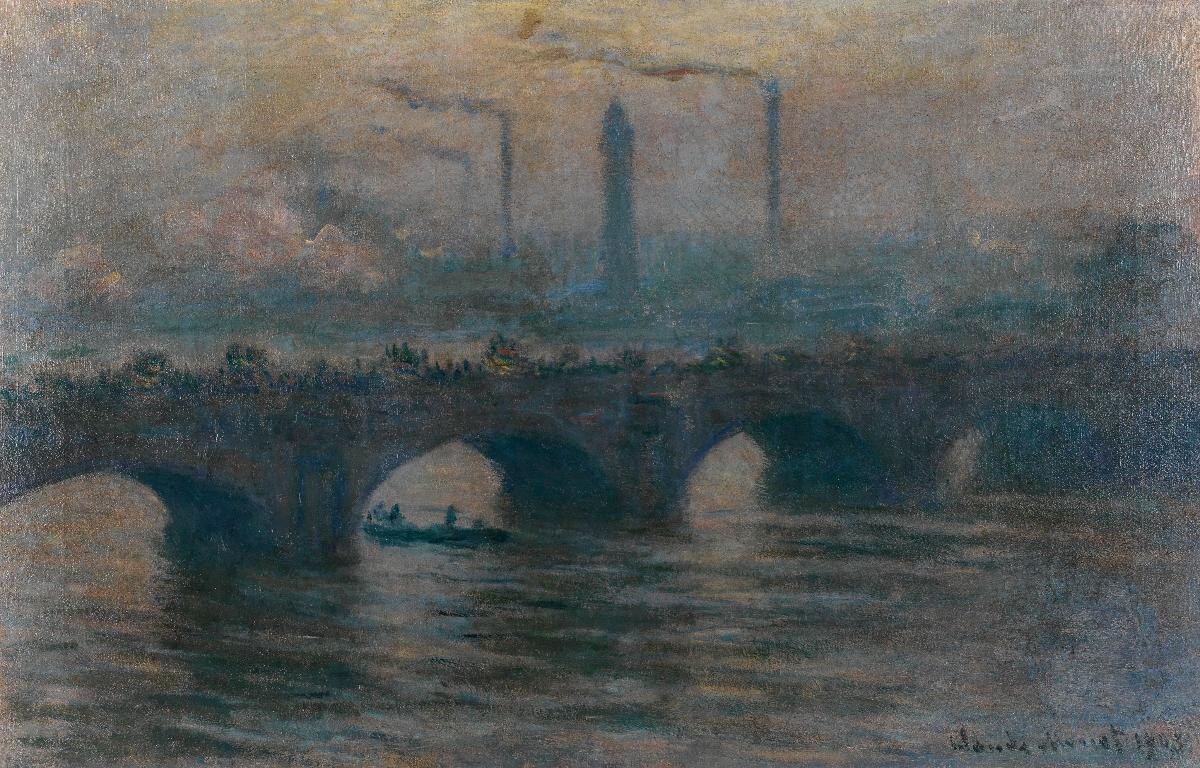 Waterloo Bridge, Grey Weather by Claude Monet at State Hermitage Museum