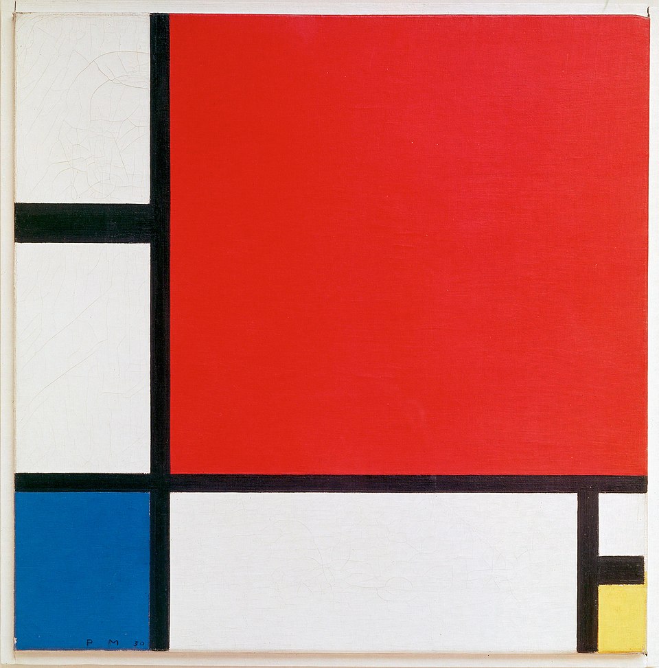Composition with Yellow, Blue and Red