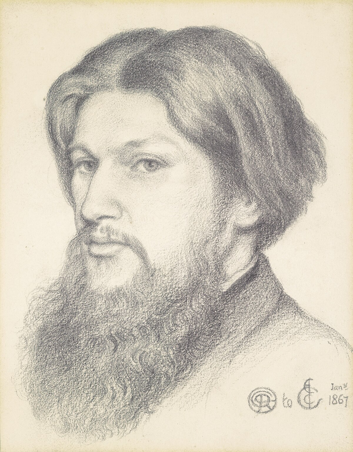 Portrait of Ford Madox Brown by Dante Gabriel Rossetti at National Portrait Gallery, London