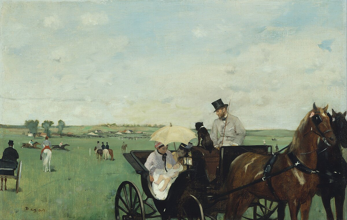 At the Races by Edgar Degas (1869), oil painting at Museum of Fine Arts, Boston