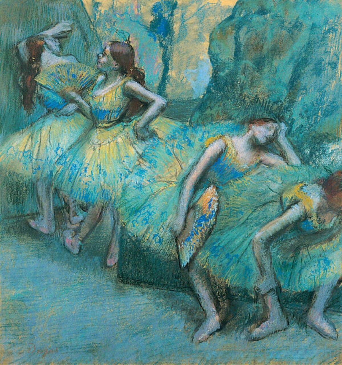 Ballet Dancers in the Wings by Edgar Degas at Cleveland Museum of Art