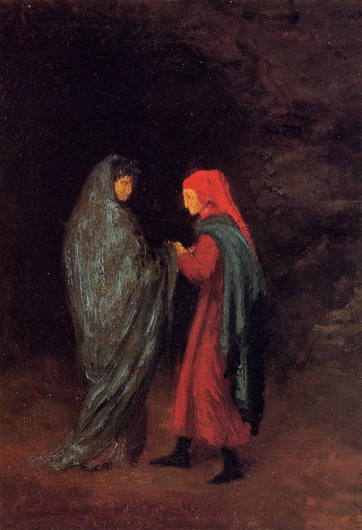 Dante and Virgil at the Entrance to Hell by Edgar Degas at Private Collection