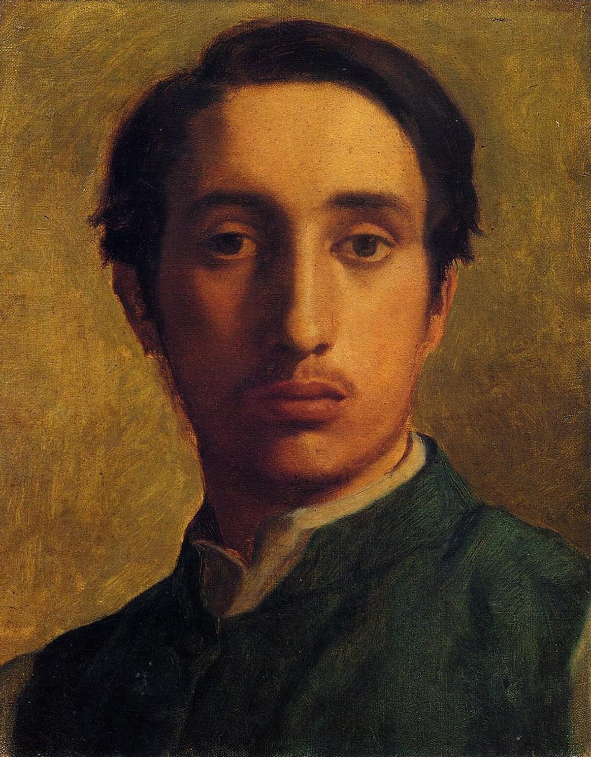 Degas in a Green Jacket by Edgar Degas at Private Collection