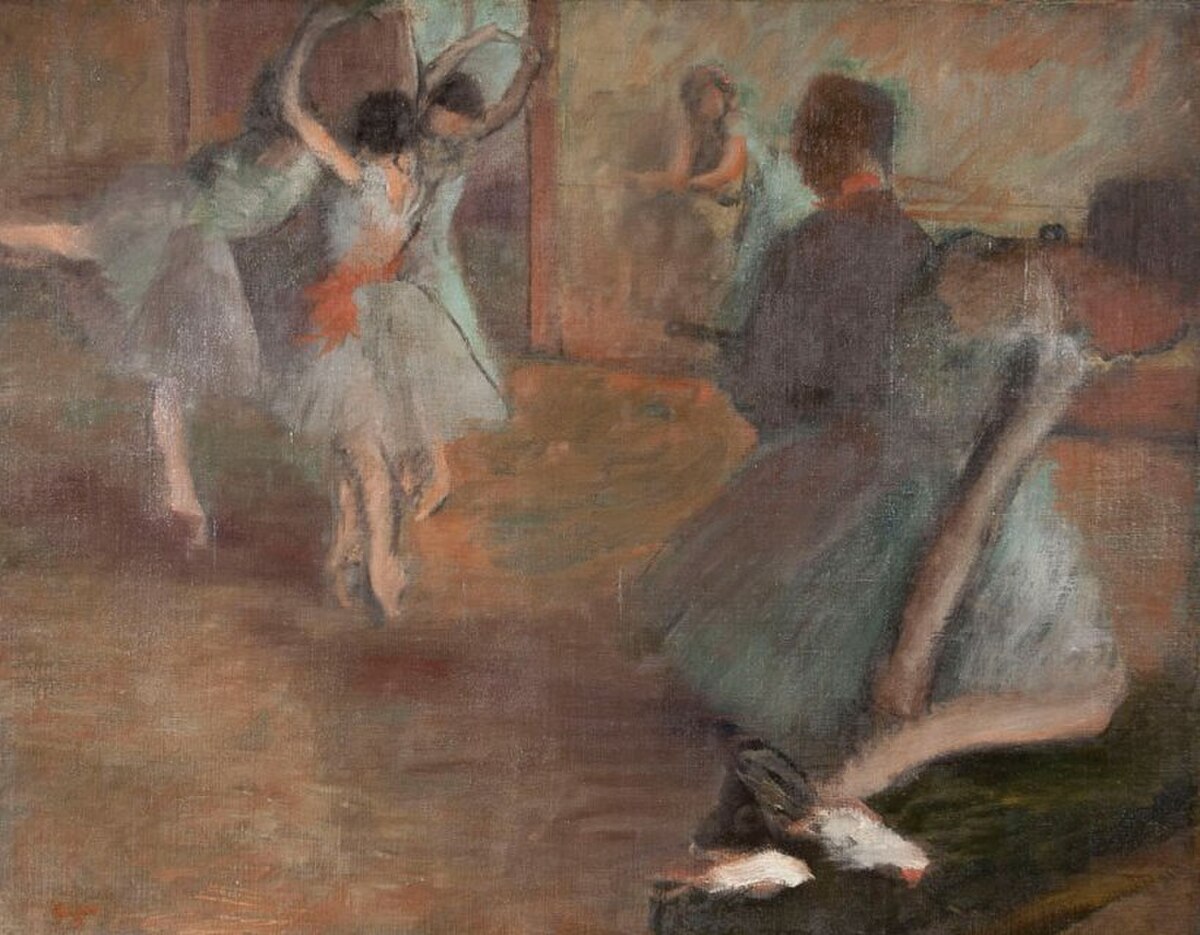 Repetition of the Dance (detail) by Edgar Degas (1886), pastel at Louvre, Paris