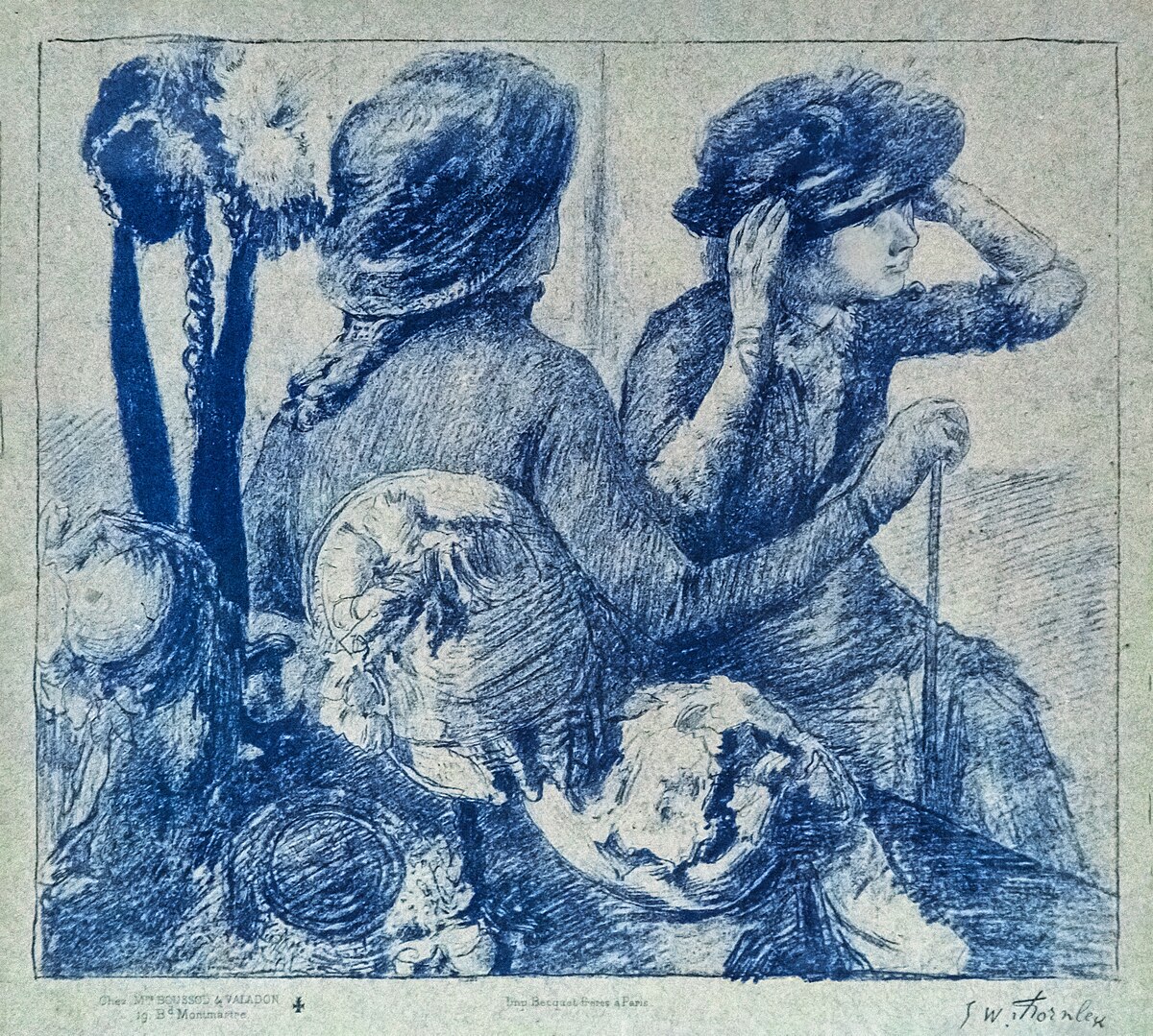 The Milliner by Edgar Degas (1879), oil on canvas at Art Institute of Chicago