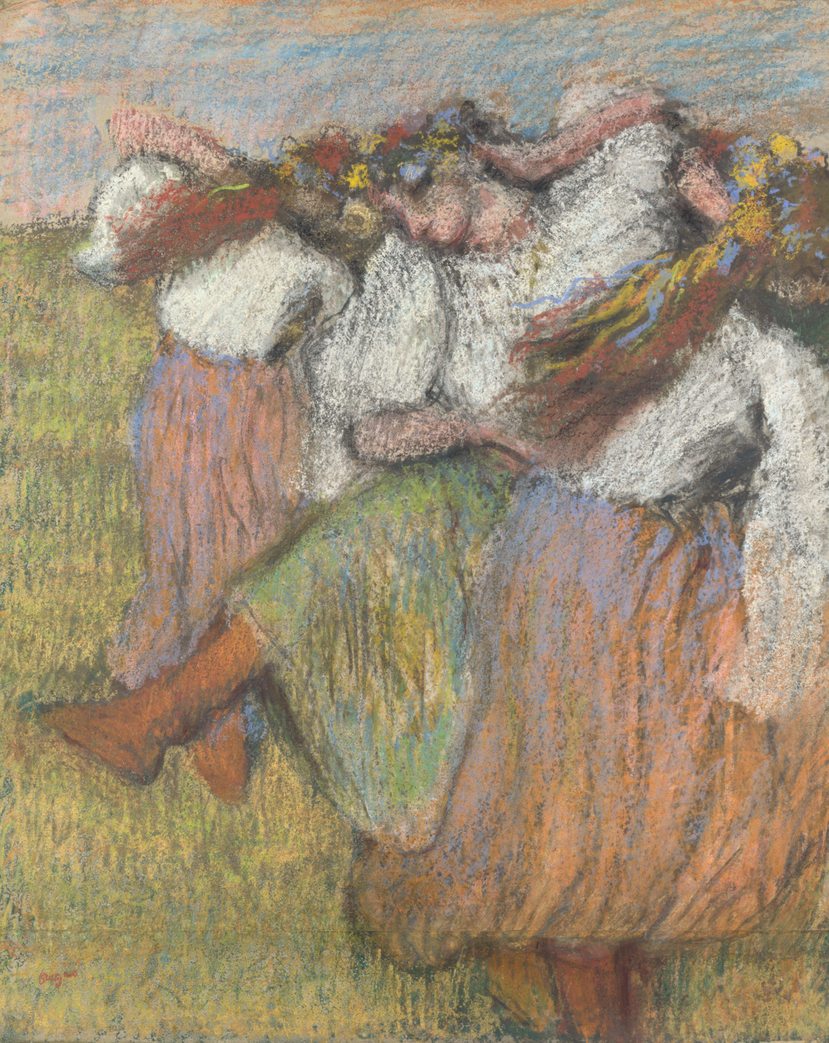 Ukrainian Dancers by Edgar Degas, pastel at Private Collection