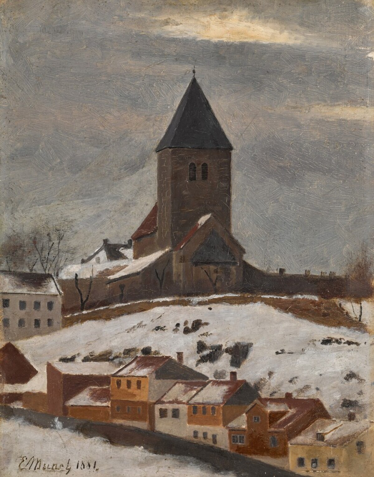 Old Aker Church by Edvard Munch at Munch Museum