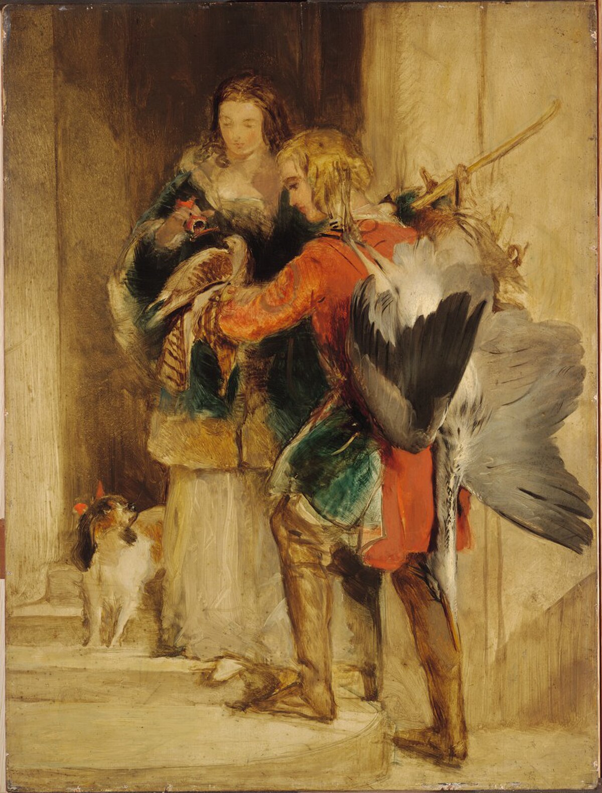 The Falcon by Edwin Landseer at Private Collection
