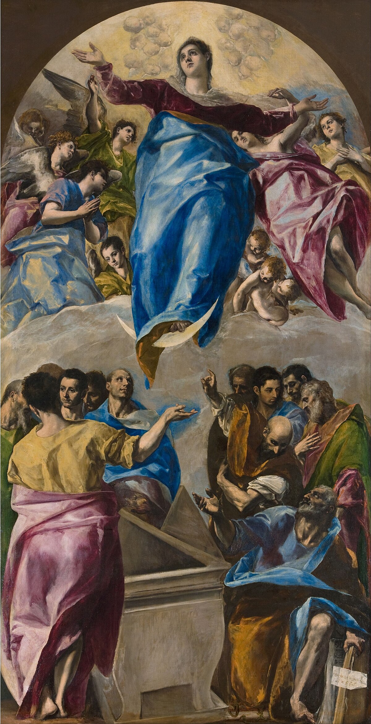 Assumption of the Virgin by El Greco at Private Collection