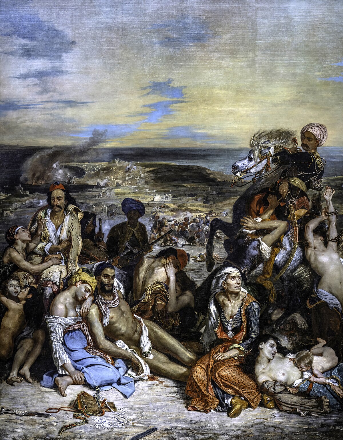 The Massacre at Chios by Eugène Delacroix at Louvre, Paris