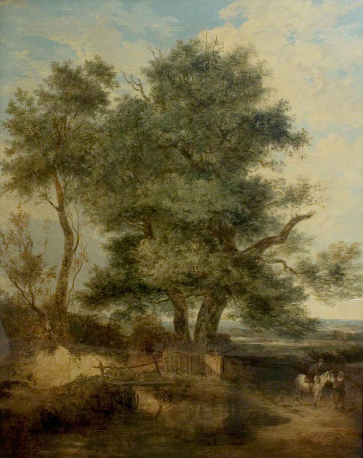 Tree by the brook by Ferdinand Georg Waldmüller at Private Collection