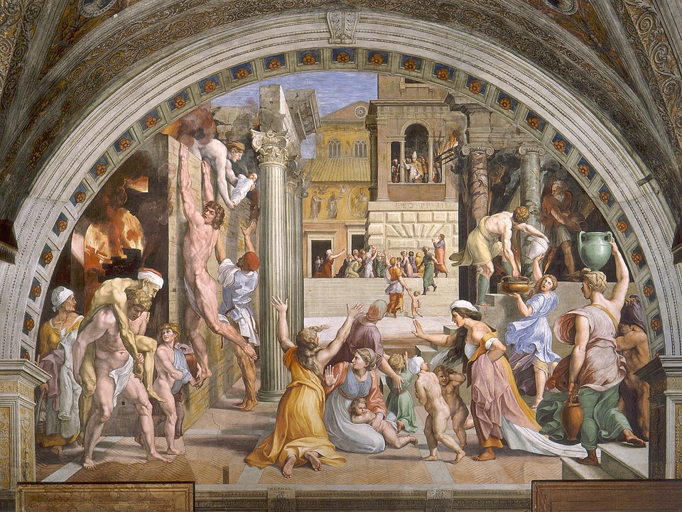 The Fire in the Borgo by Raphael