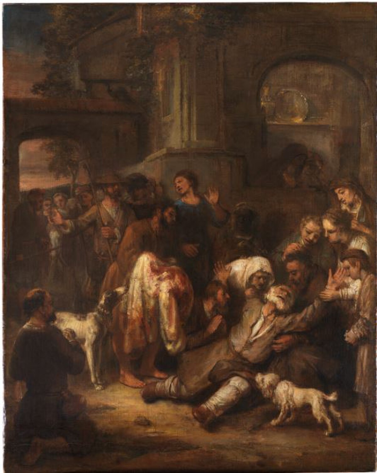 Jacob and Joseph's Coat by Ford Madox Brown at Private Collection