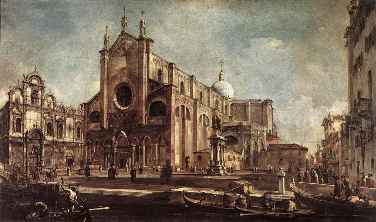 Campo Santi Giovanni e Paolo by Francesco Guardi at Louvre, Paris