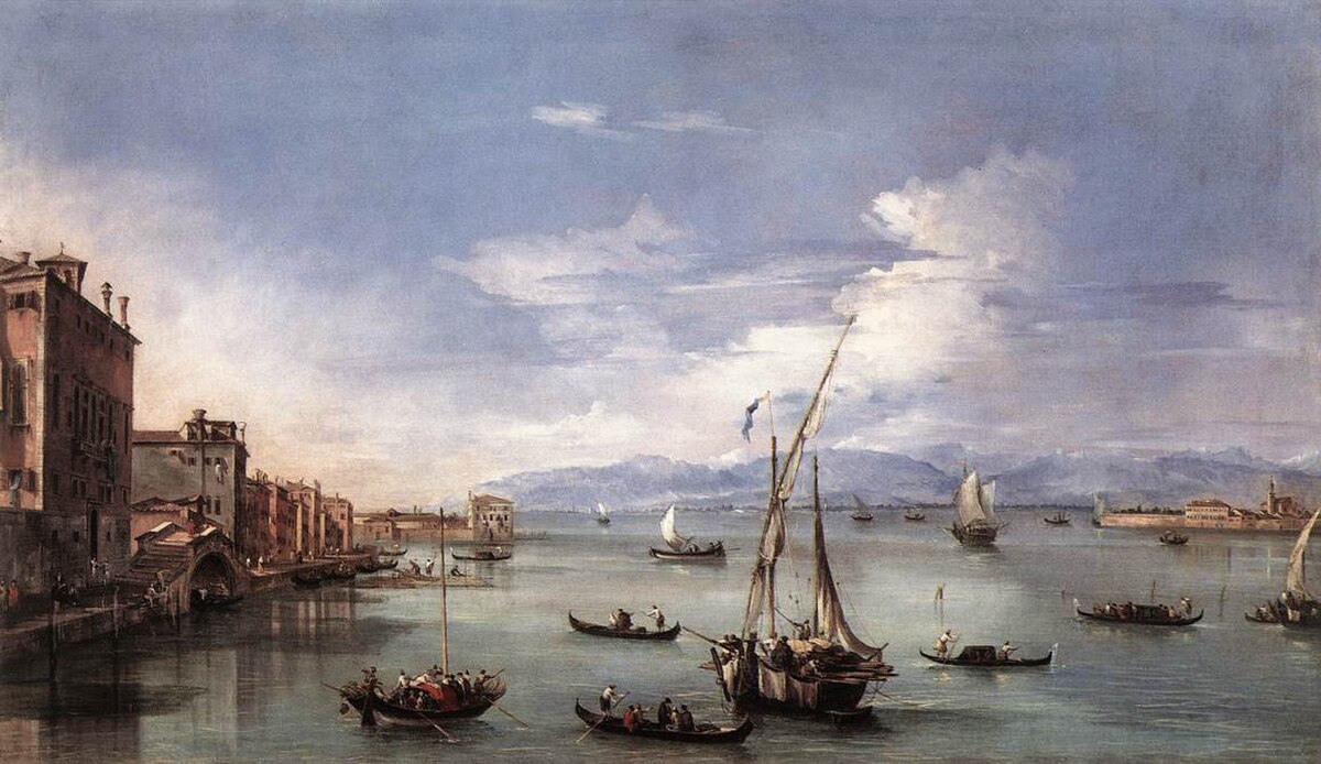 The Lagoon from the Fondamenta Nuove by Francesco Guardi at Private Collection