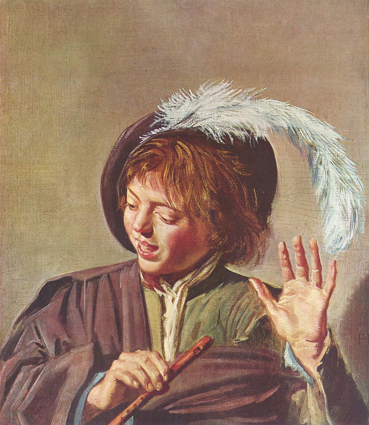 Singing Boy with a Flute by Frans Hals