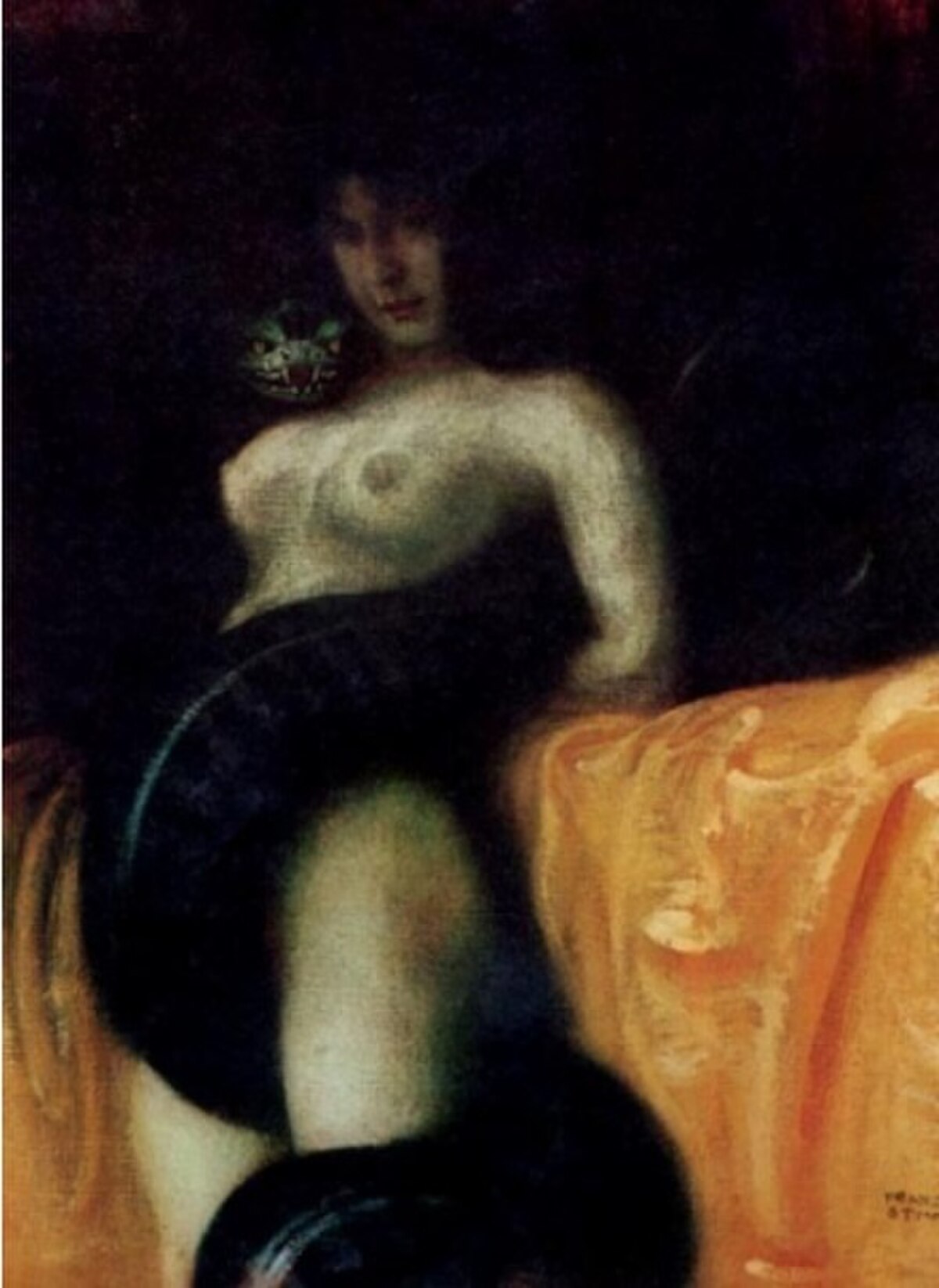 Sensuality by Franz von Stuck at Private Collection
