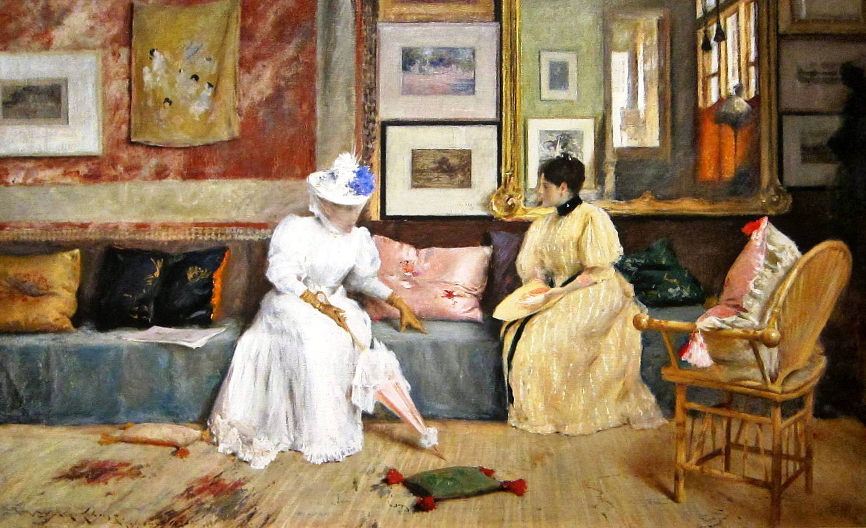 A Friendly Call by William Merritt Chase
