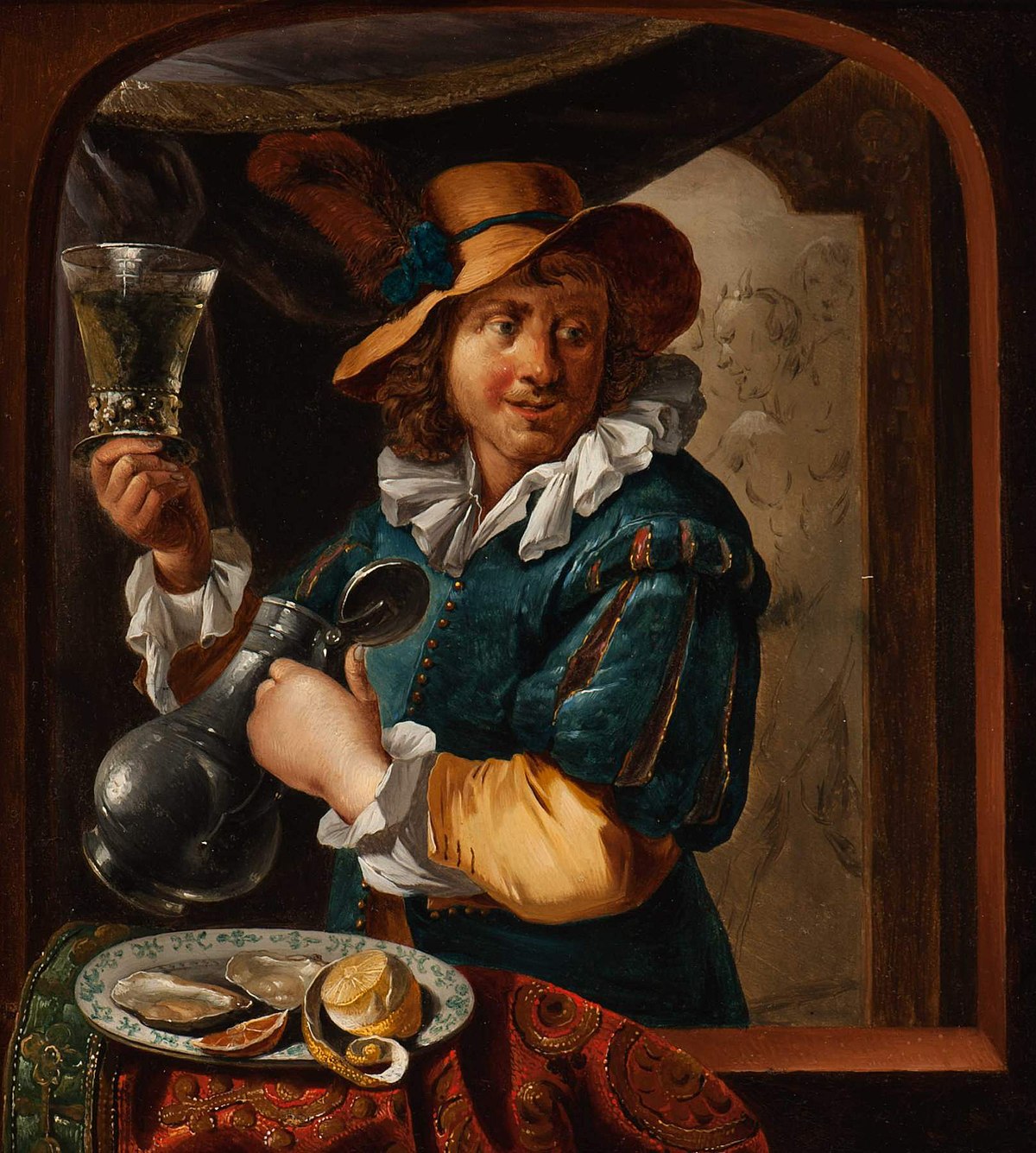 The Tippler (The Wine Drinker) by Gabriel Metsu at Louvre, Paris