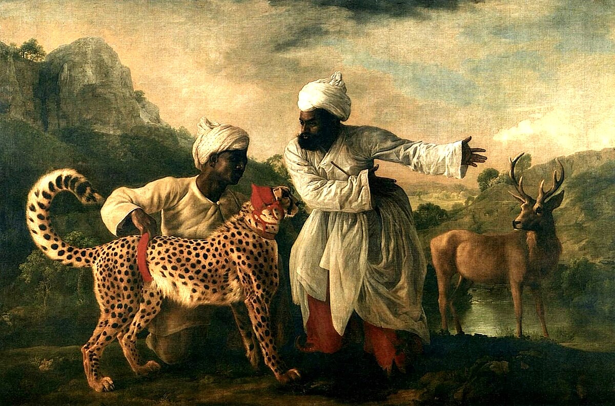 Cheetah with Two Indian Servants and a Stag by George Stubbs